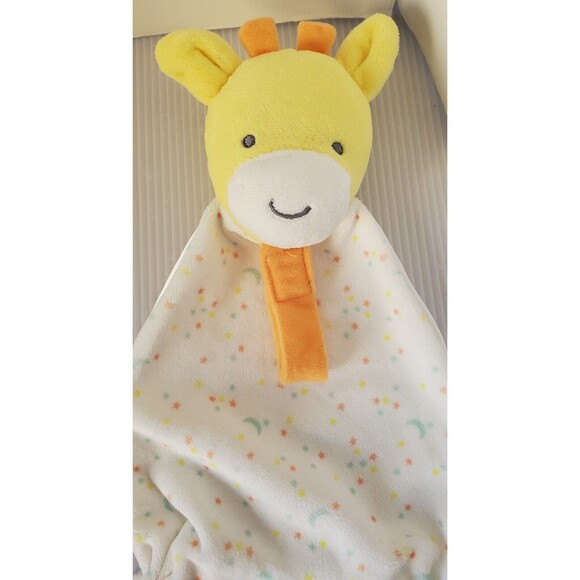 Carter’s Child Of Mine Giraffe Rattle Plush Lovey Pacifier Holder Moon & Stars - Picture 3 of 6